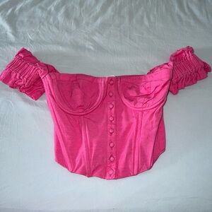 ASTR THE LABEL PINK Corset Top